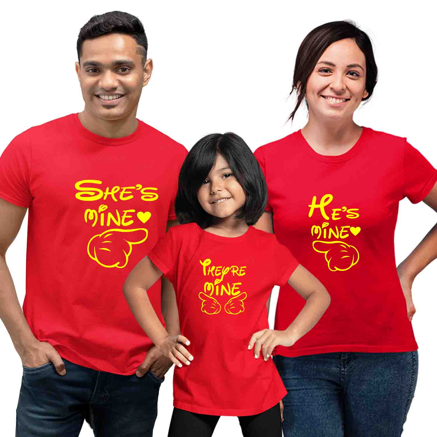 He-She-They are Mine Matching Family T-Shirts