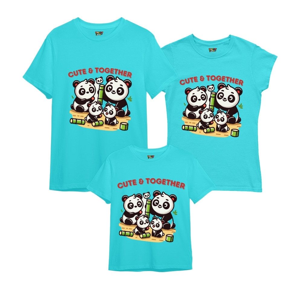 Cute & Together Panda Love Family Tshirts
