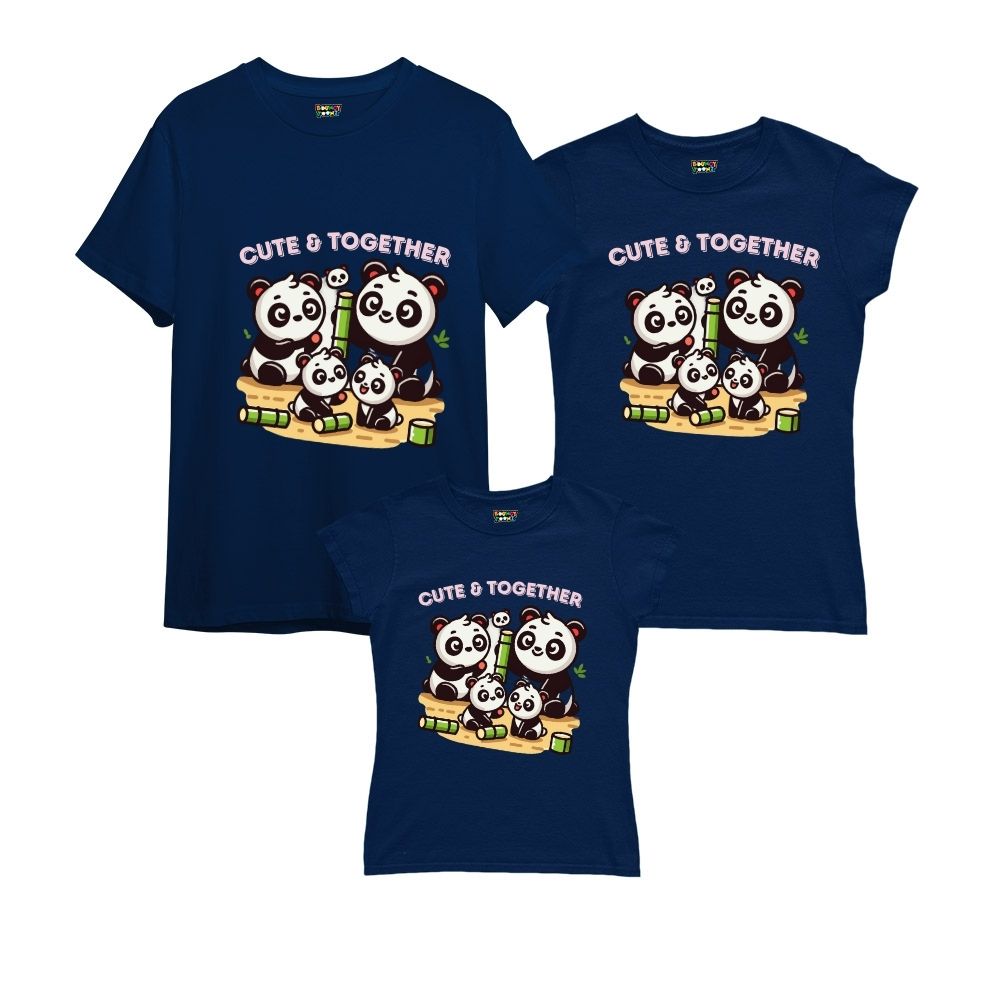 Cute & Together Panda Love Family Tshirts