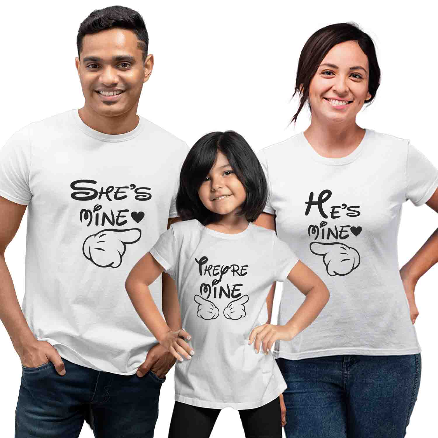 He-She-They are Mine Matching Family T-Shirts