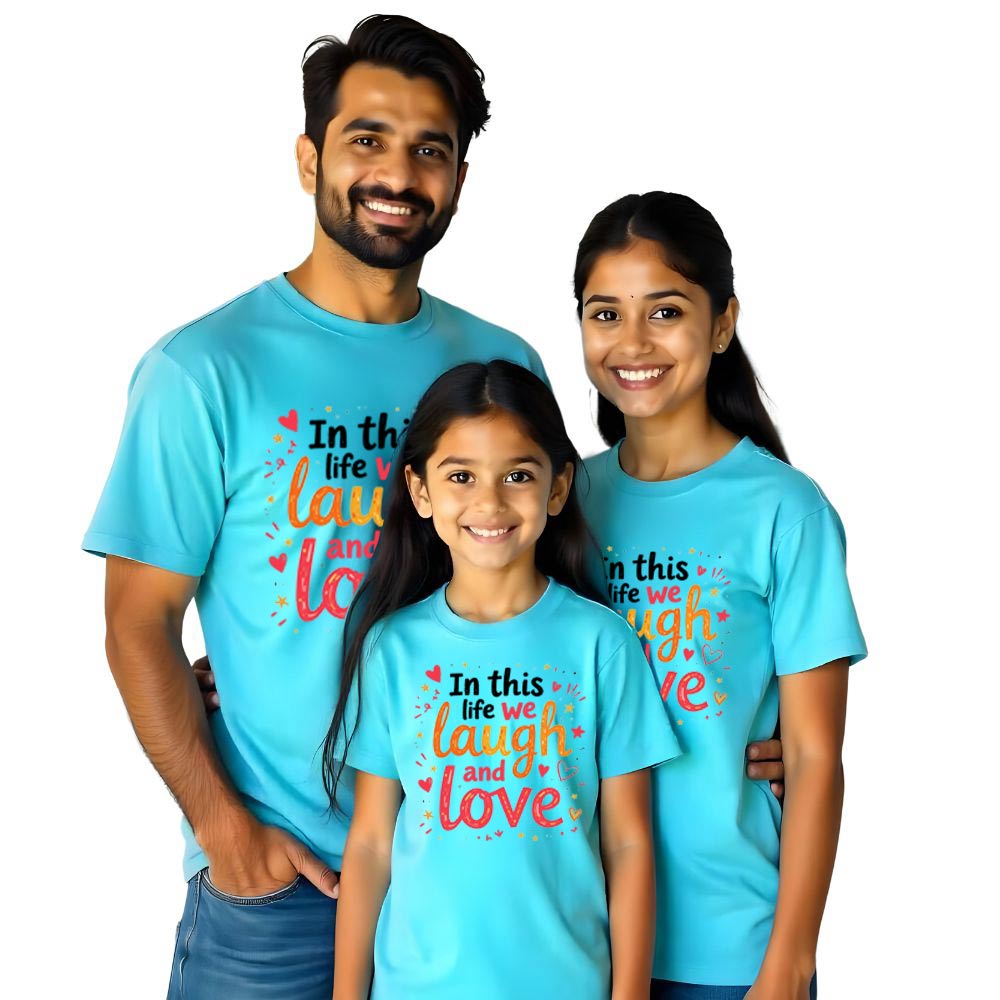 Love Laugh Matching Family Tshirts Set