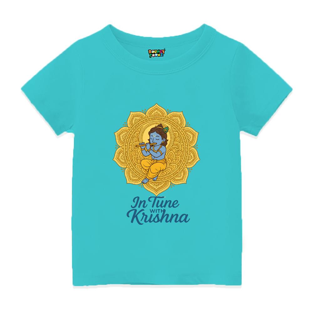 Divine Melody Krishna T-Shirt for Kids – Janmashtami Edition