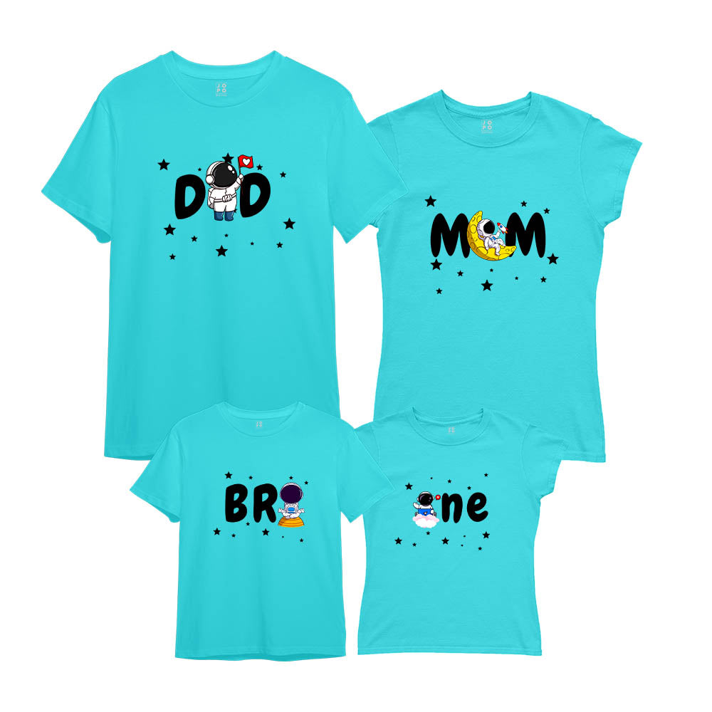 Space Theme Astronaut Matching Family Tshirts