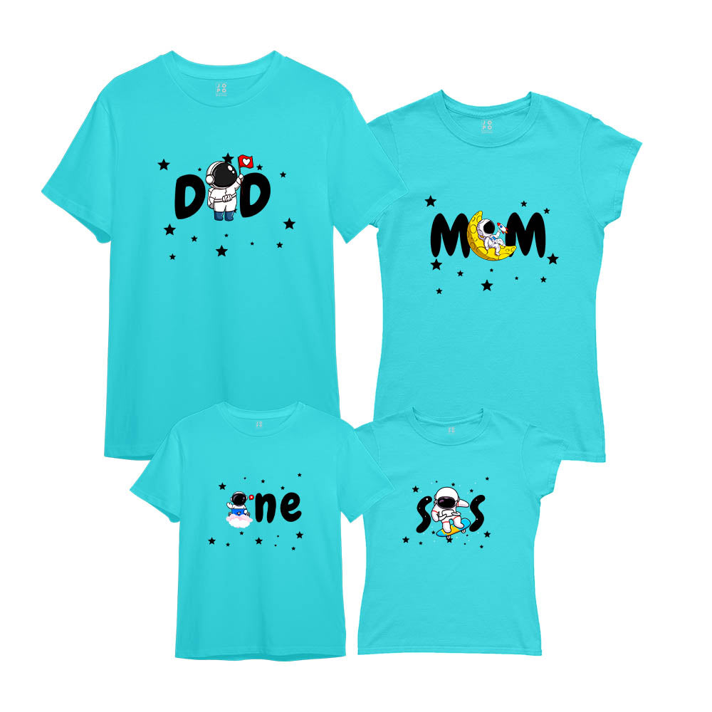Space Theme Astronaut Matching Family Tshirts