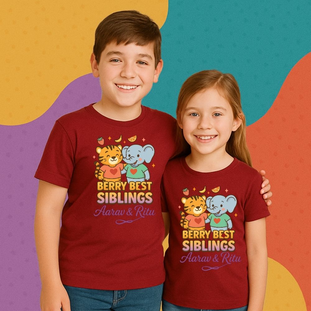 Rakshabandhan Gift 2025 Idea - Berry Best Siblings Tees