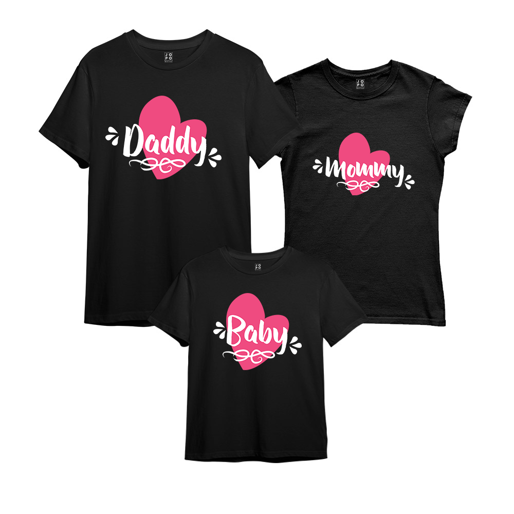 Mom Dad and Baby Matching T Shirt