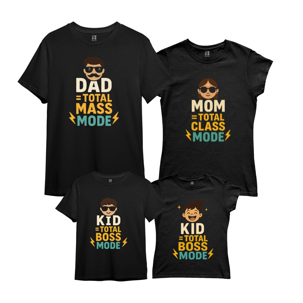 Mass. Class. Boss – Ultimate Family T-Shirt Dad Mom Kid Combo