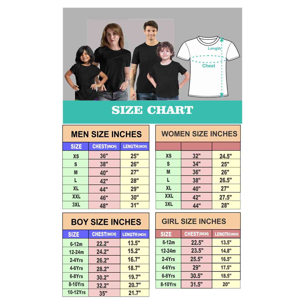 Mustard-Blue-Orange Color Block Family Matching Tshirts