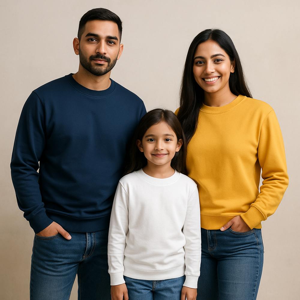 Clean & Classic :  Family Twinning Sweatshirts