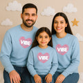 Pastel Blue Vibes - One Fam, One Vibe – Matching Sweatshirts