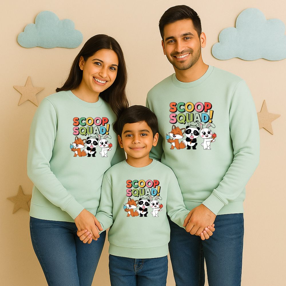 Scoop Squad Energy Activated 🍦✨ - Pastel Mint Family Sweatshirt