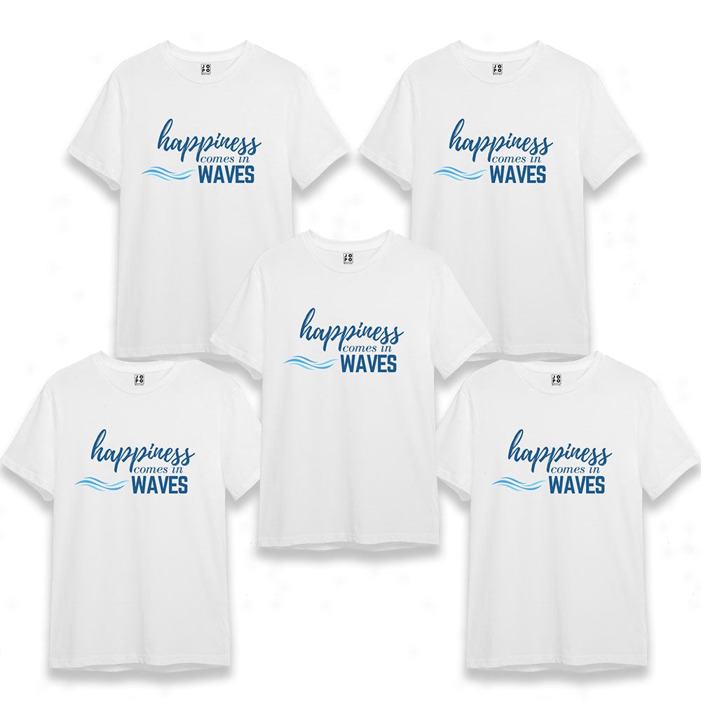 Happiness Comes in Waves - Vacation Group T shirts