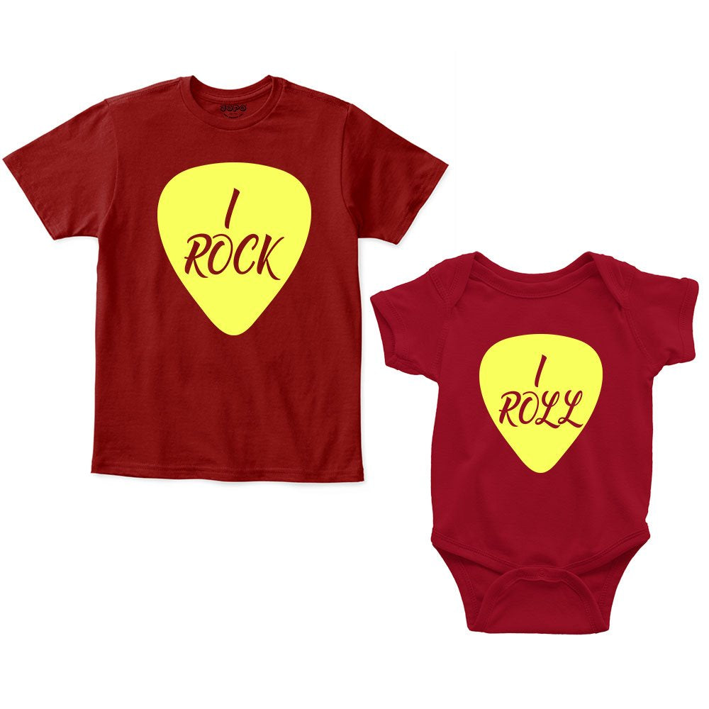 I Rock & I Roll Siblings Romper With Tshirt