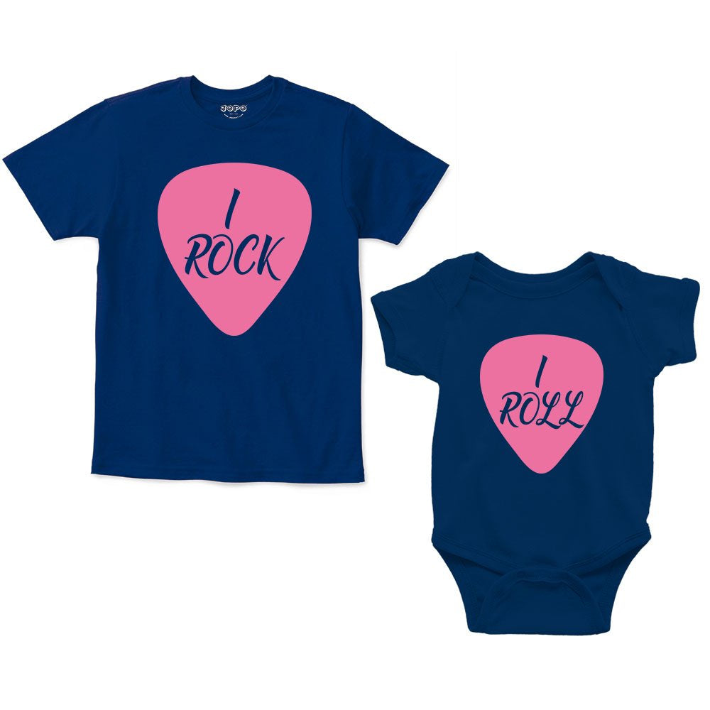I Rock & I Roll Siblings Romper With Tshirt