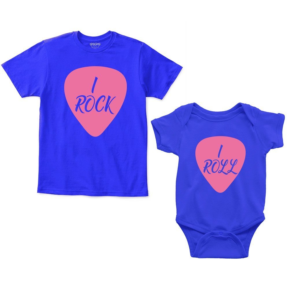 I Rock & I Roll Siblings Romper With Tshirt