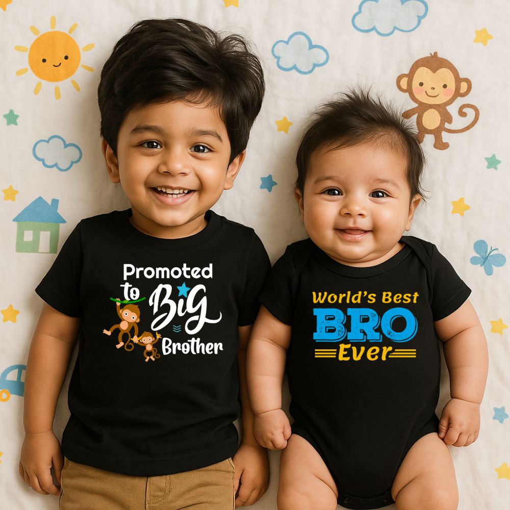 Big Bro Upgrade & Best Bro Ever – Matching Sibling Outfit