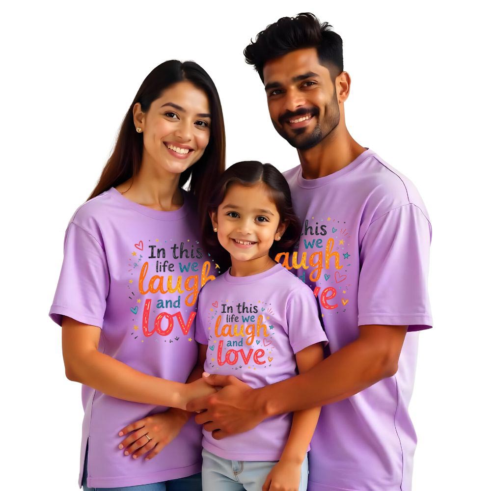 Love Laugh Matching Family Tshirts Set