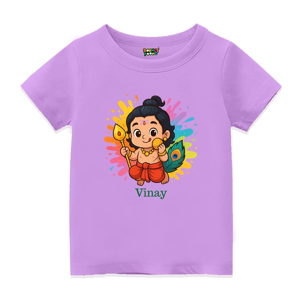 Colourful Lord Balamuruga printed - Festive Ethnic Kids Tshirt