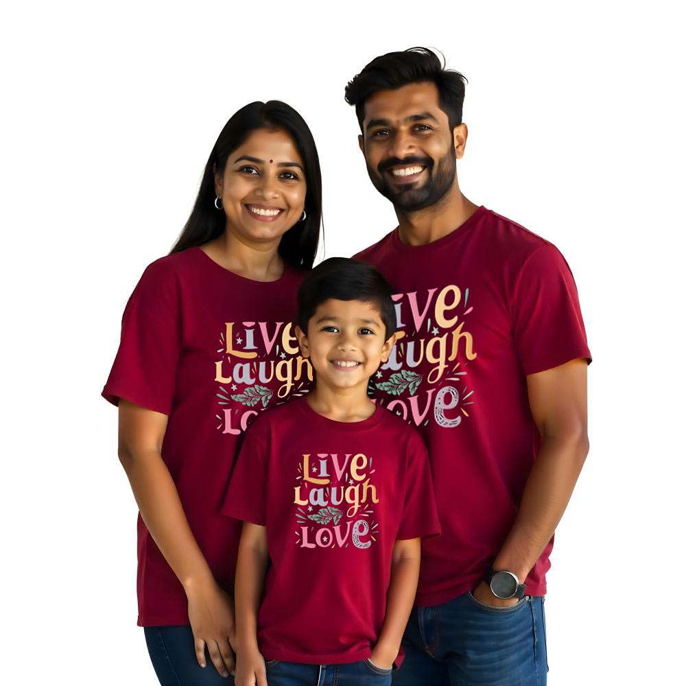 Live Laugh Love Matching Family Tshirts Set
