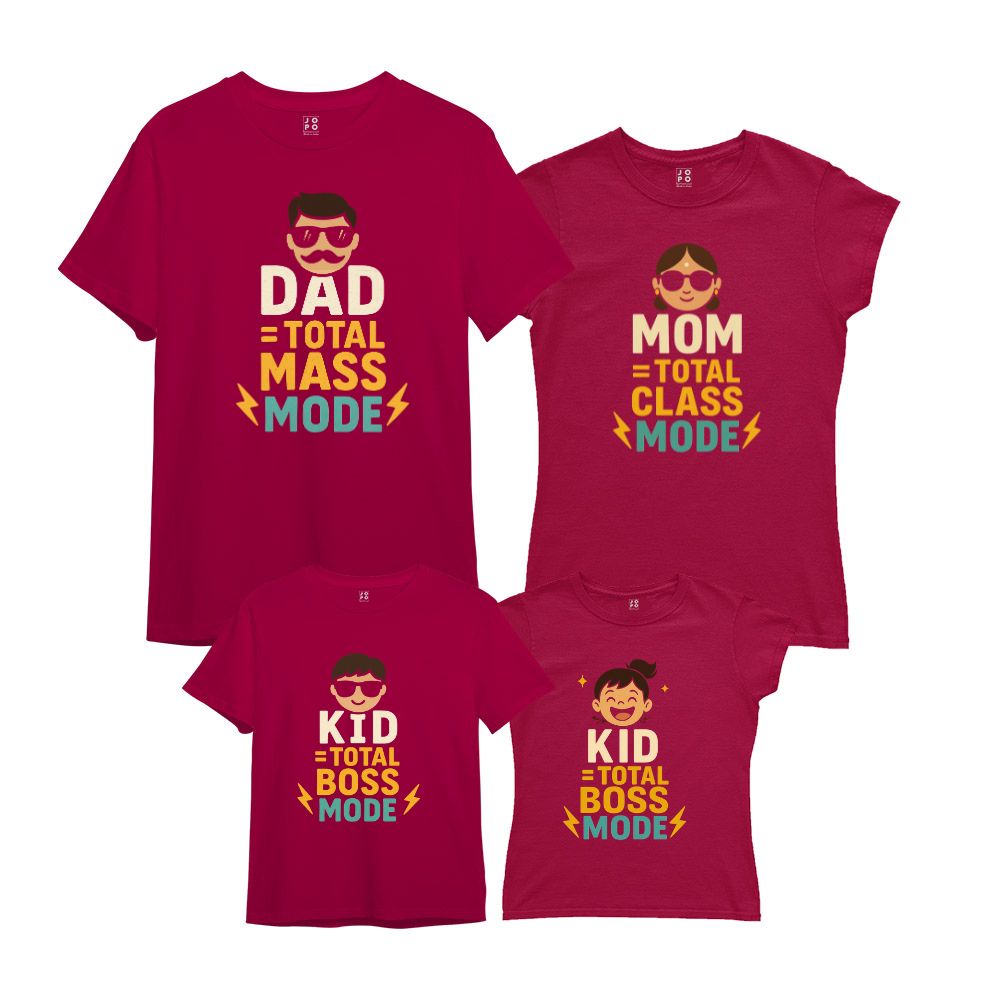 Mass. Class. Boss – Ultimate Family T-Shirt Dad Mom Kid Combo