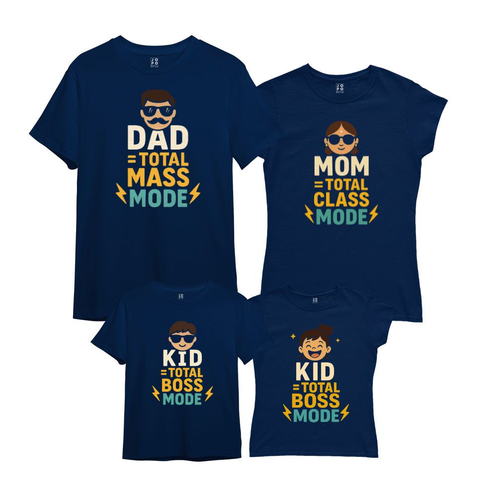 Mass. Class. Boss – Ultimate Family T-Shirt Dad Mom Kid Combo