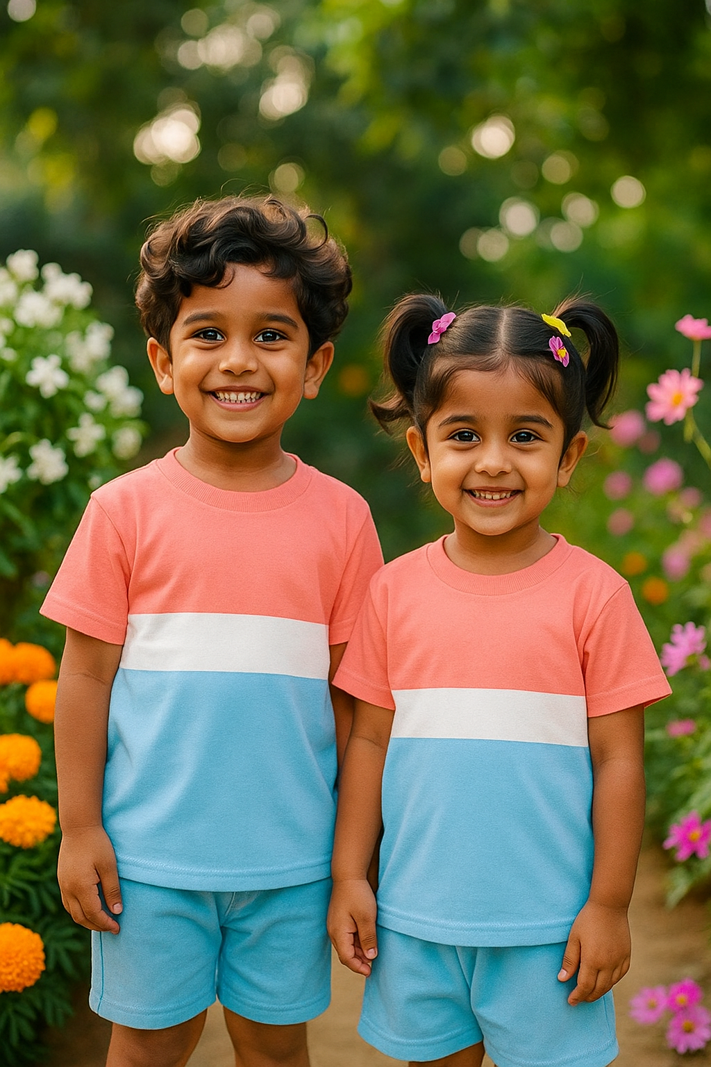 Rakhi Gift Special – Matching Pastel Tees for Siblings and Cousins