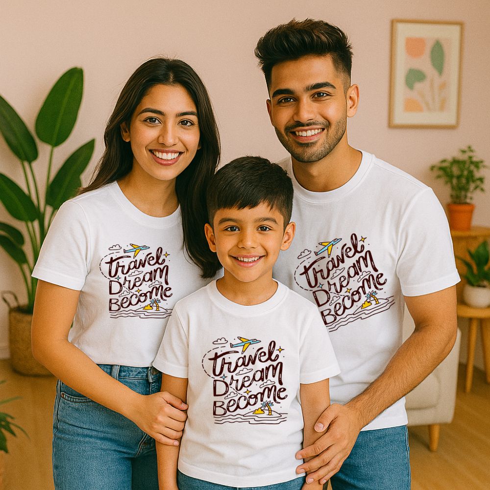 Travel. Dream. Become. – Inspiring Matching Family T-Shirts for Dreamers