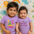 Dino Big Bro & Adorable Lil Bro – Lavender Sibling Set