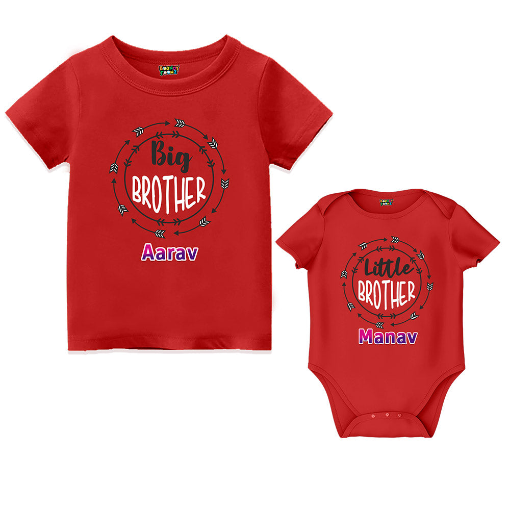 Big Bro Lil Bro Big sis Lil Sis Tshirt and Romper for siblings