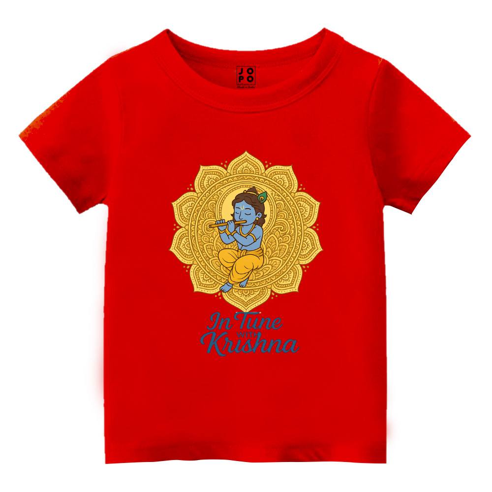 Divine Melody Krishna T-Shirt for Kids – Janmashtami Edition