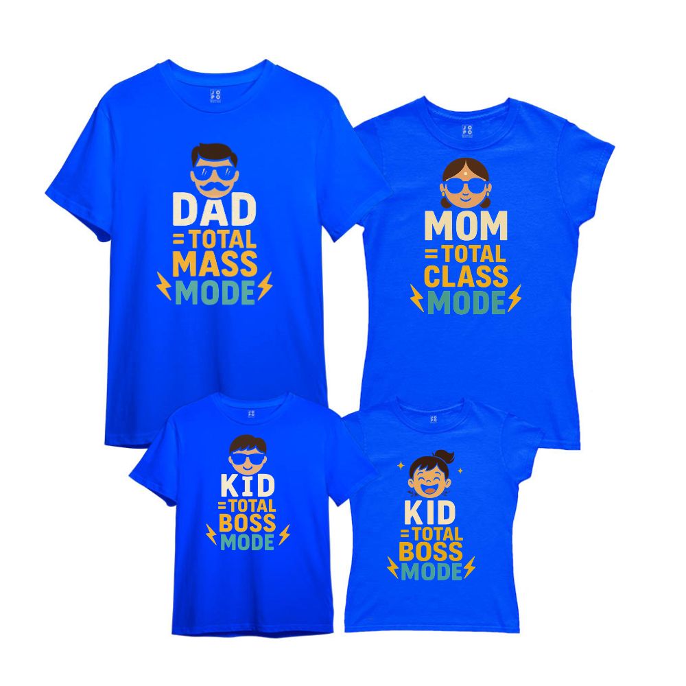 Mass. Class. Boss – Ultimate Family T-Shirt Dad Mom Kid Combo