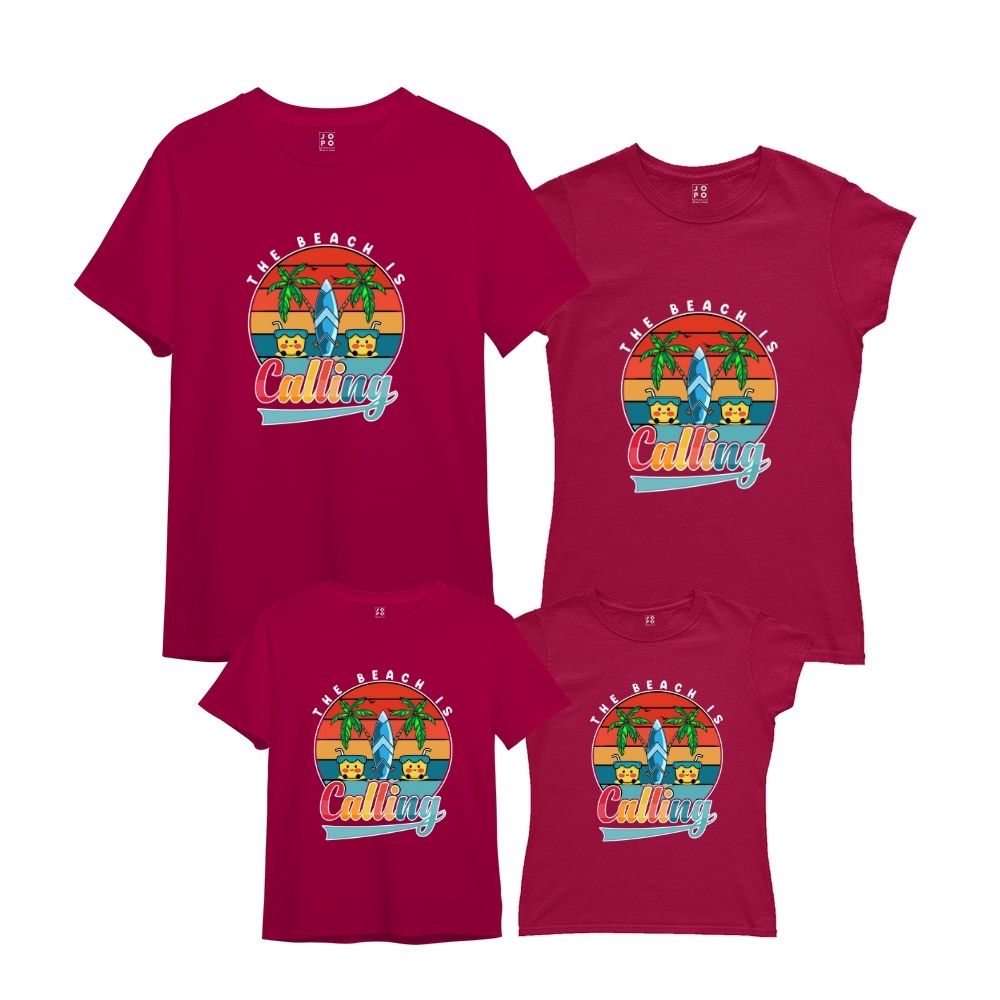 The Beach is calling Matching Family Tshirts