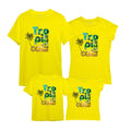 Tropical Beach and Coconut Tree Printed Family T-Shirts
