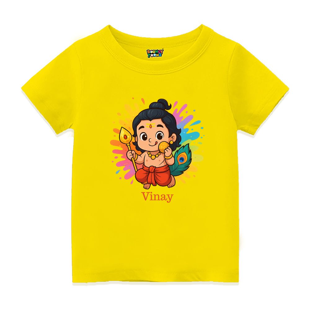 Colourful Lord Balamuruga printed - Festive Ethnic Kids Tshirt