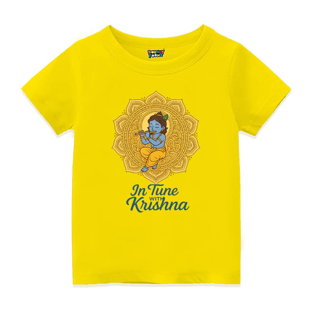 Divine Melody Krishna T-Shirt for Kids – Janmashtami Edition