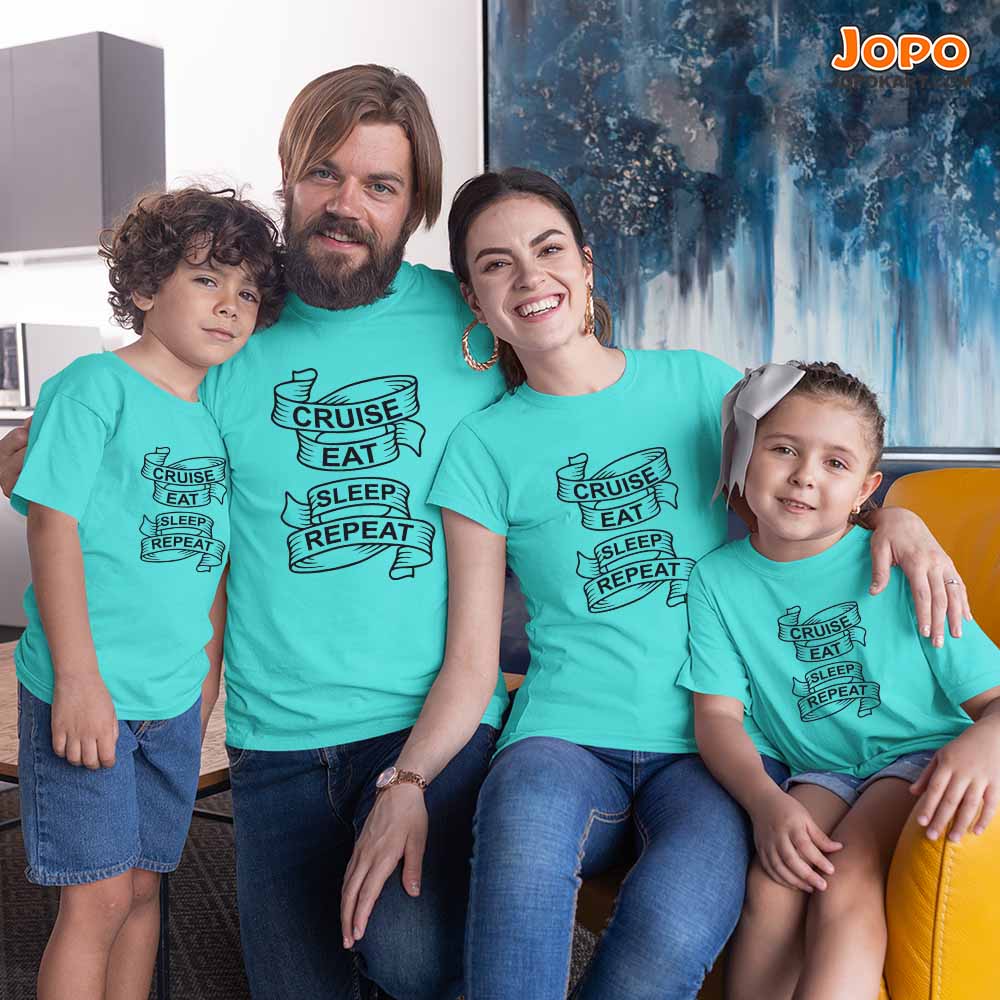 Cruise Family Vacation Matching Family T-Shirts Set of 3, 4 and 5