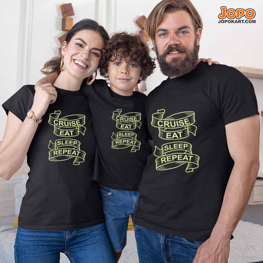 Cruise Family Vacation Matching Family T-Shirts Set of 3, 4 and 5