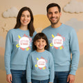 Family Matching Let’s Go to Travel –  Pastel Blue Sweatshirts