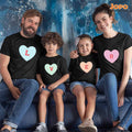 LOVE Alphabet Matching Family T-Shirts Set of 4 for Mom, Dad, Son & Daughter