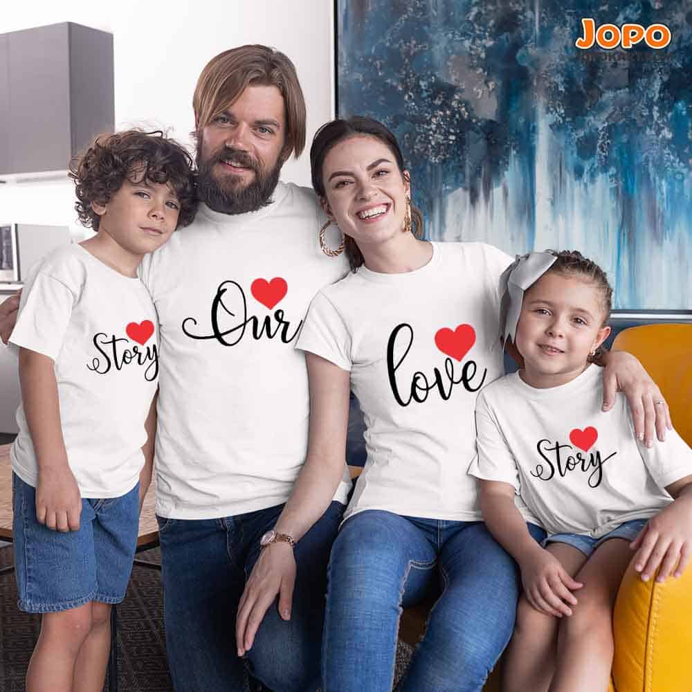 Our Love Story Matching Family T-Shirts Set of 3, 4, 5