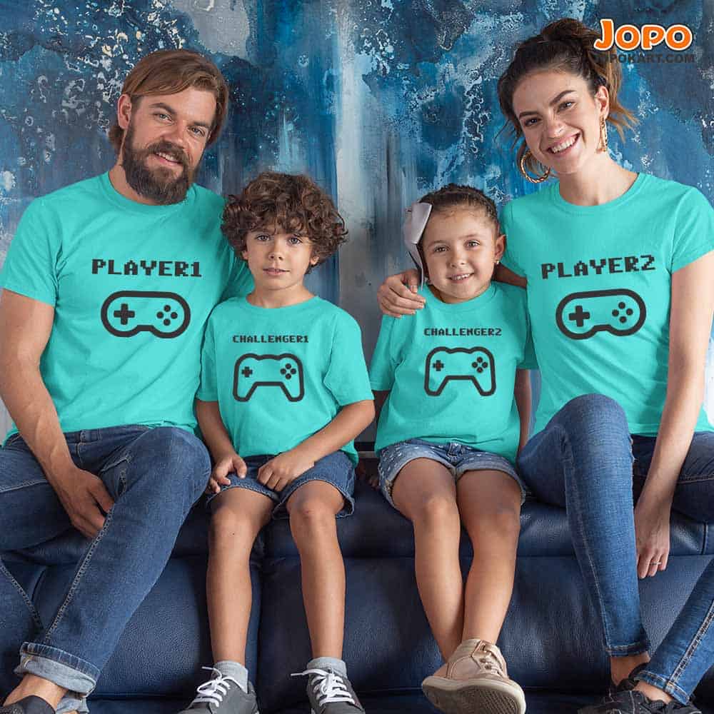 Player with Challenger Matching Family T-Shirts Set of 3, 4, 5 and 6