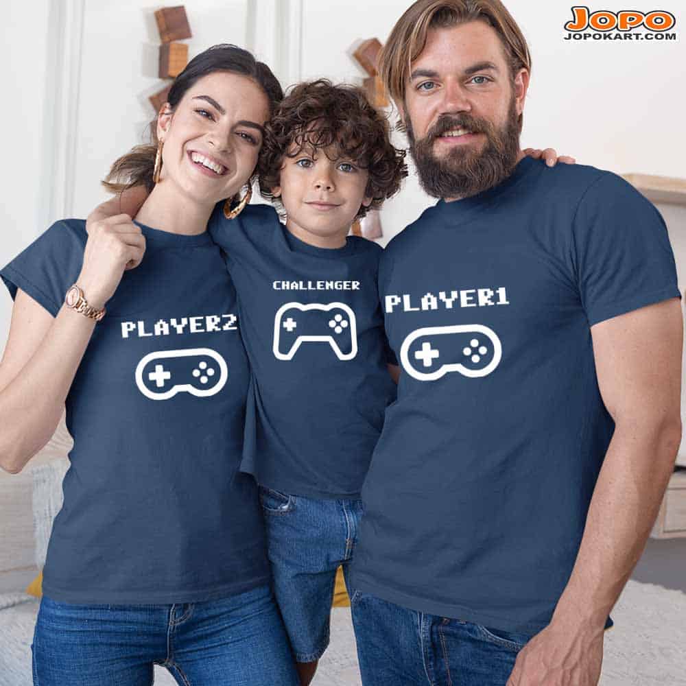 Player with Challenger Matching Family T-Shirts Set of 3, 4, 5 and 6