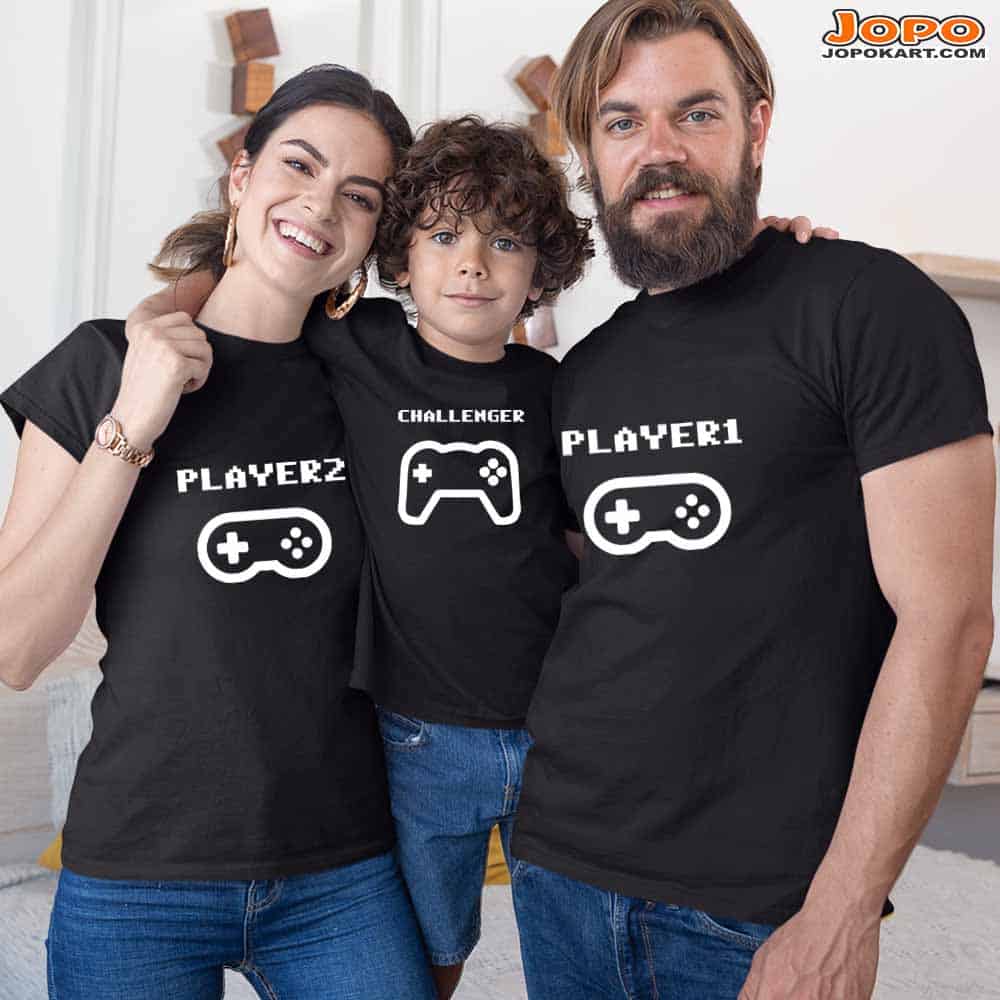Player with Challenger Matching Family T-Shirts Set of 3, 4, 5 and 6