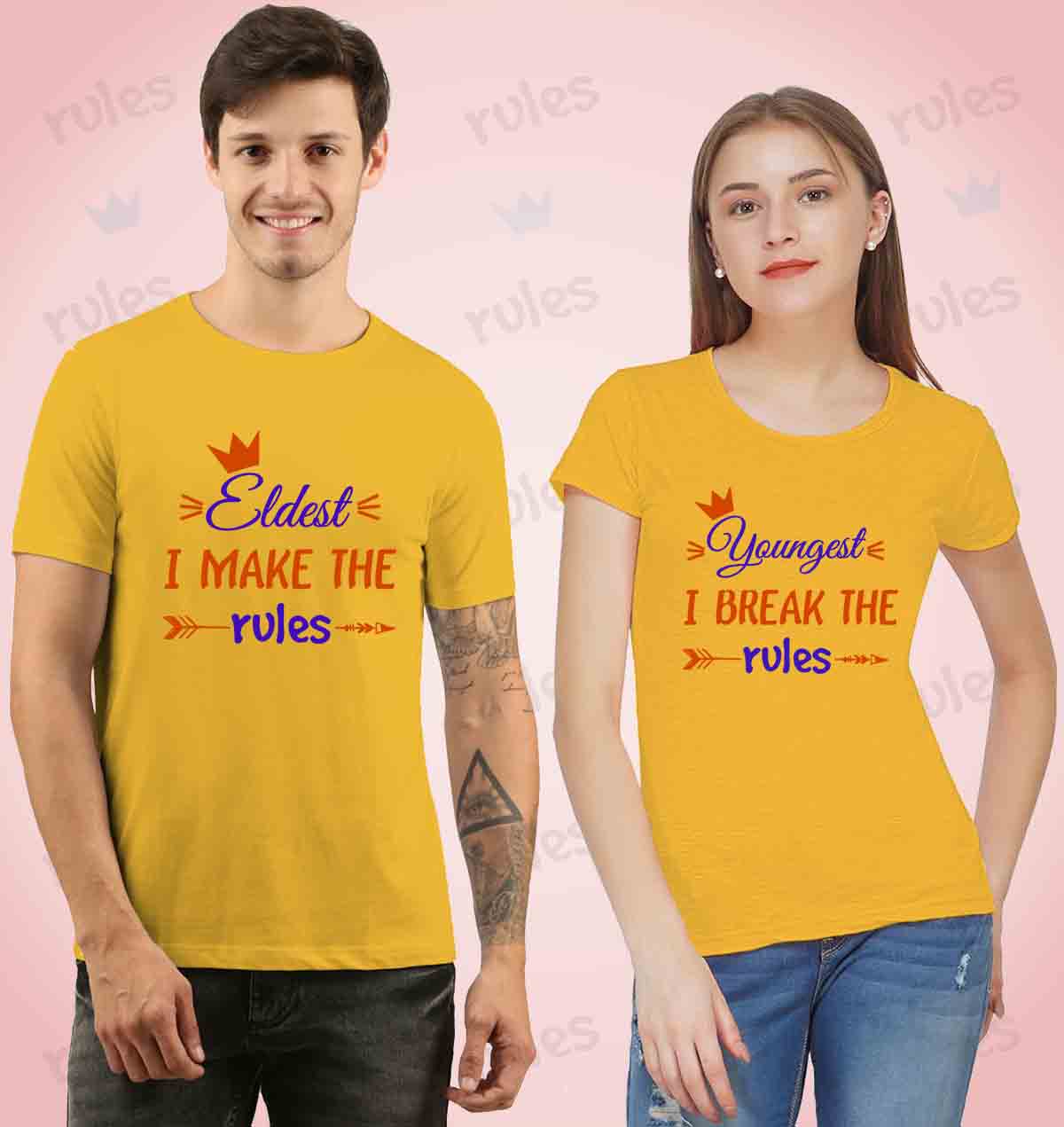 Rule Maker Rule Breaker Sibling T-shirts