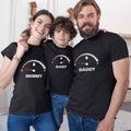 Funny Speedometer Matching Family T-Shirts Set of 3 & 4 for Dad, Mom, Son & Daughter