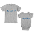Trouble 01 & 02 Sibling Romper With Tshirt