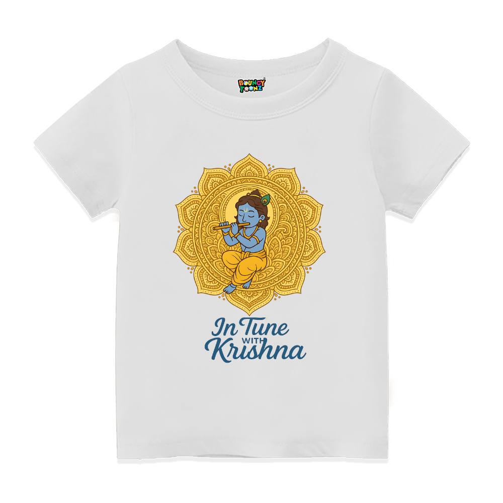 Divine Melody Krishna T-Shirt for Kids – Janmashtami Edition