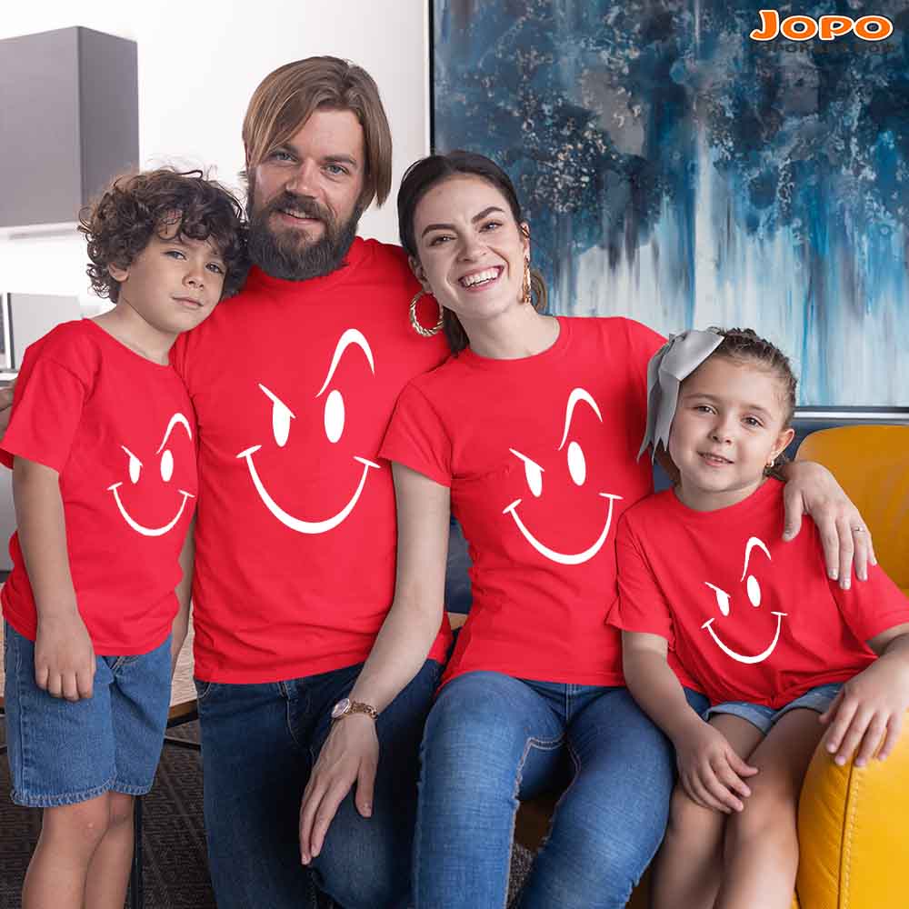 Wink Matching Family T-Shirts Set of 3 & 4 for Mom, Dad, Son & Daughter