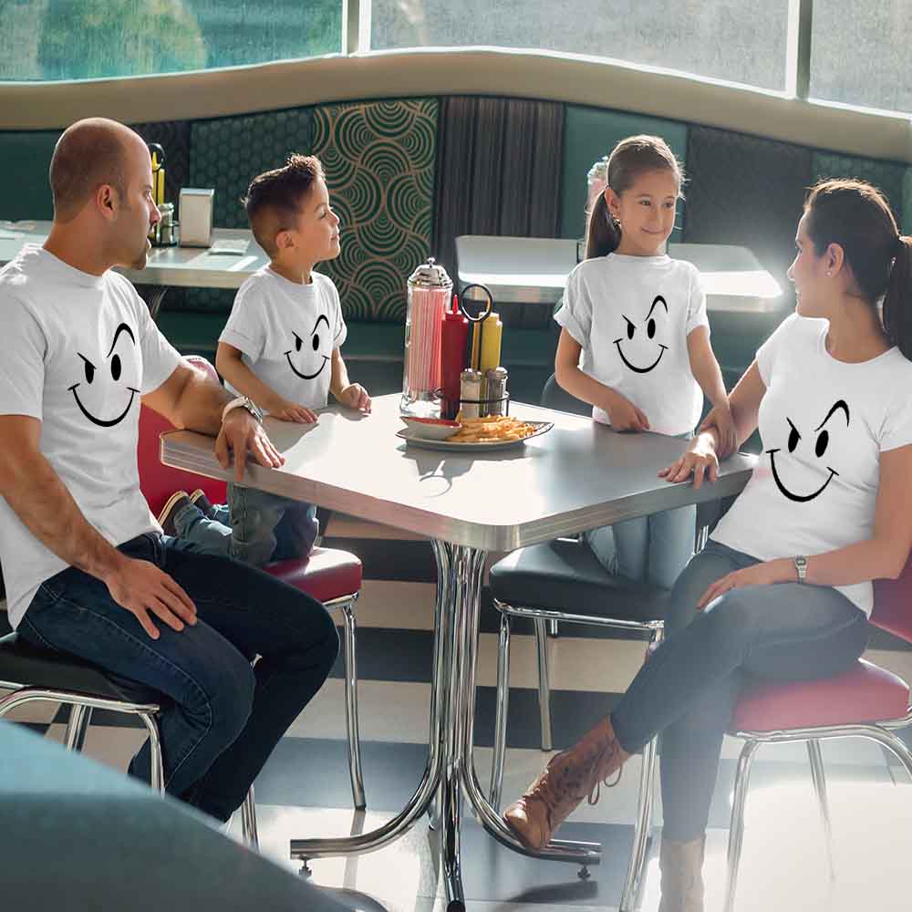 Wink Matching Family T-Shirts Set of 3 & 4 for Mom, Dad, Son & Daughter