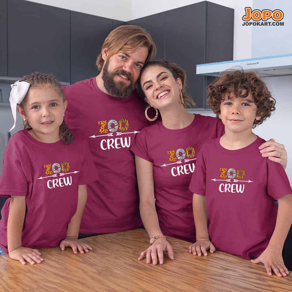 Zoo Crew Matching Family T-Shirts Set of 3, 4, 5 and 6